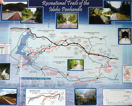 Trail of the Coeur d'Alenes bike trail, north Idaho